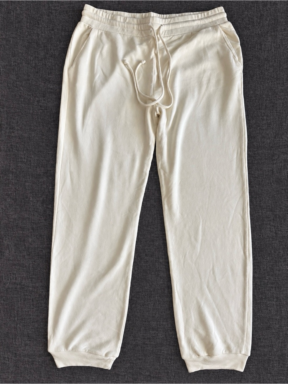 Lanston Ivory Tencel Cotton Cuffed Jogger Pants L NWT